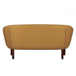 Sofa 2-osobowa tapicerowana żółta Tana
