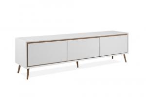 Szafka RTV biała / dąb artisan mat 175 cm Arona