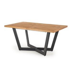 Stół rozkładany Massive 160-250x90x77 cm, blat jasny dąb, nogi czarny