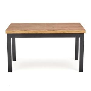 Stół rozkładany dąb craft / czarny mat 140 - 220 x 80 cm Tiago