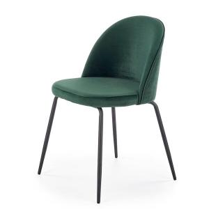 Krzesło tapicerowane K314 ciemny zielony, nóżki czarne