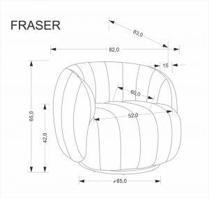 Fotel wypoczynkowy tapicerowany kremowy Fraser