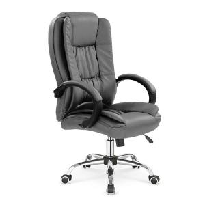 Fotel gabinetowy ekoskóra szary Relax