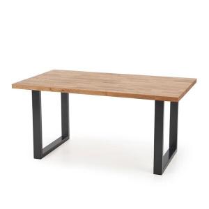 Stół loftowy dąb naturalny / czarny mat 160 x 90 cm Radus