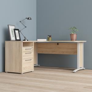Biurko z kontenerkiem dąb sonoma mat 159 cm Prima