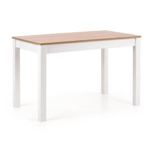 Stół nierozkładany Ksawery 120x68x76 cm, blat dąb sonoma, nogi białe
