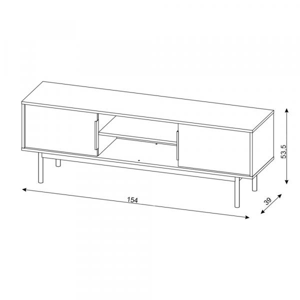 Szafka RTV kaszmir mat 154 cm Viva