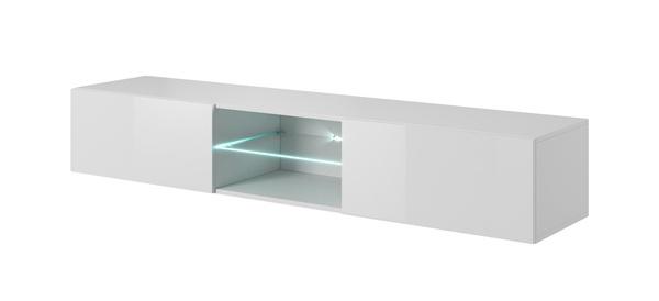 Szafka RTV wisząca biała mat / połysk 180 cm Livo