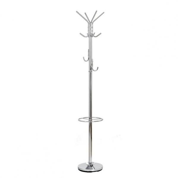 Wieszak stojący srebrny połysk 181 cm W24
