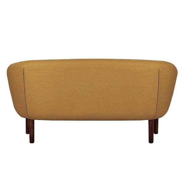Sofa 2-osobowa tapicerowana żółta Tana