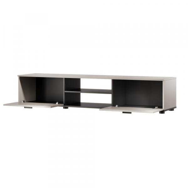 Szafka RTV kaszmir / czarna mat 180 cm Simple