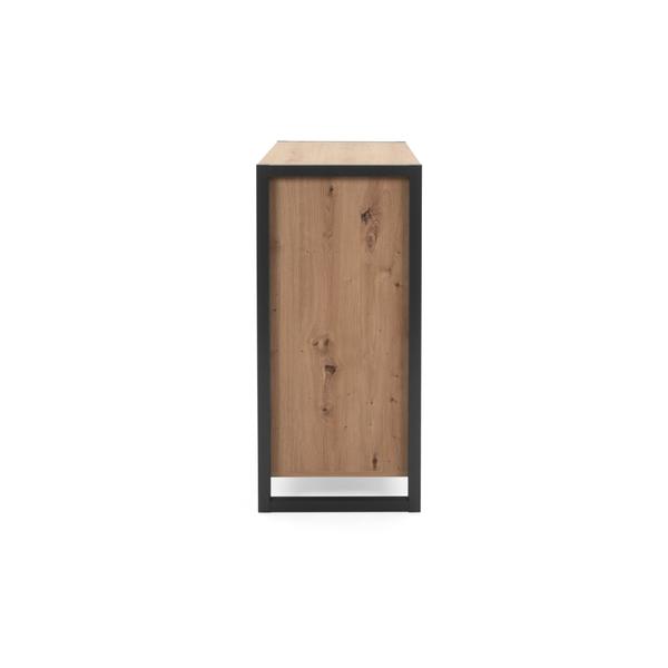 Komoda z drzwiami dąb / antracyt mat 80 cm Denver