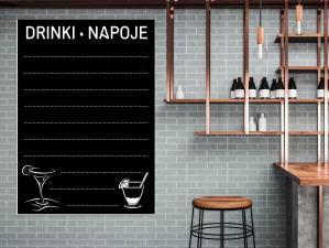 Tablica magnetyczna kredowa drinki napoje 23
