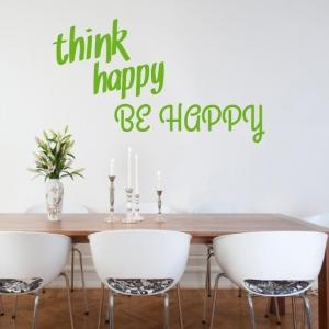 Think happy be happy 1744 naklejka samoprzylepna