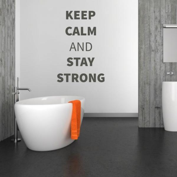 Szablon napis na ścianę keep calm stay strong 19sm45