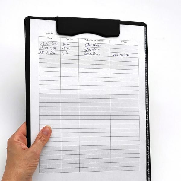 Clipboard magnetyczny czarny A4