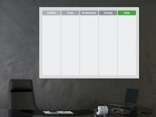 Tablica suchościeralna lean 141 - scrum task board