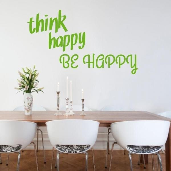 Think happy be happy 1744 naklejka samoprzylepna