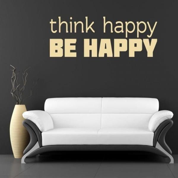 Think happy be happy 1738 naklejka samoprzylepna