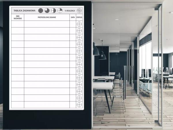 Tablica zadań pracowników suchościeralna lean 089