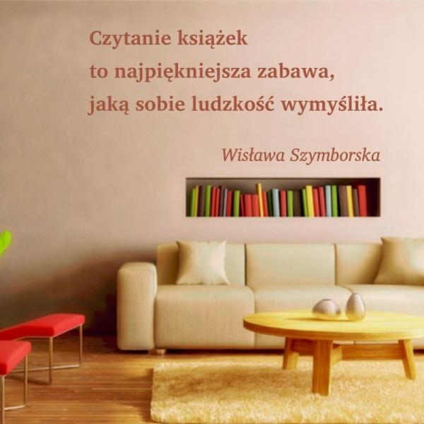 Szablon malarski wislawa szymborska cytat czytanie książek to najpiękniejsza zabawa 19sm69