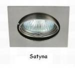 Oprawa stropowa - kwadrat - gniazdo GU10 na 230V - ruchoma - satyna