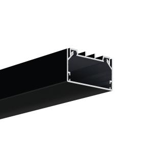 Profil LED BOX-M czarny anodowany z miejscem na zasilacz A18001A07