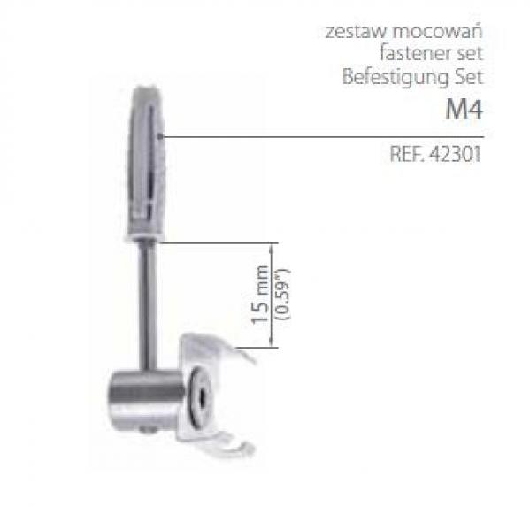 Zestaw mocowań (do muru, kamienia, betonu) - M4 - 42301 42301