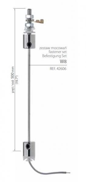 Zestawy mocowań (do płyt z drewna, MDF, do blachy, szkła) - W8 - 42606 42606