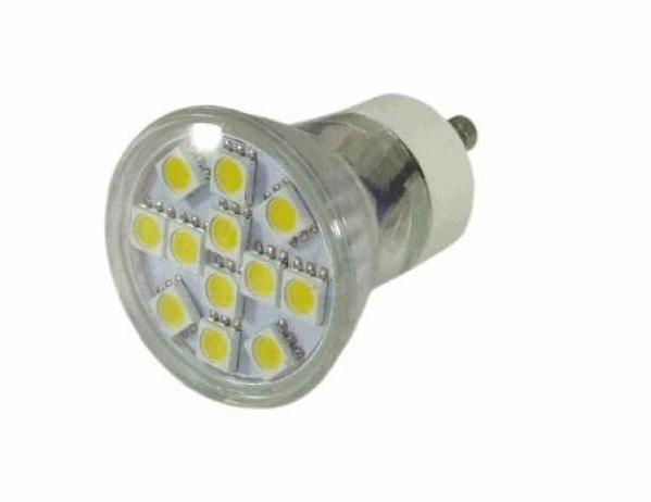 Żarówka LED - 12 x SMD5050 - MR11 - GU10 - 230V - 2,4W - biała ciepła