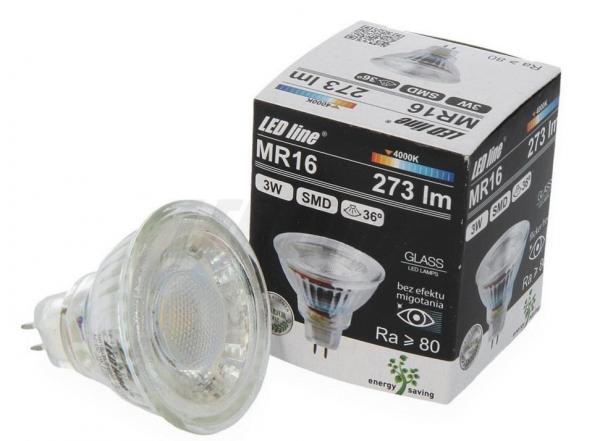 Żarówka LED MR16 SMD 10~14V AC/DC 3W 273lm 36˚