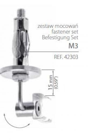 Zestaw mocowań (do płyt kartonowo - gipsowych) - M3 - 42303 42303