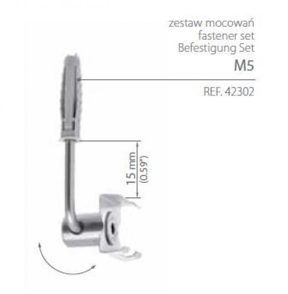 Zestaw mocowań (do muru, kamienia, betonu) - M5 - 42302 42302