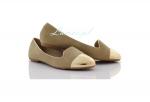 Lordsy, loafersy złoty czubek Khaki 1060-F1