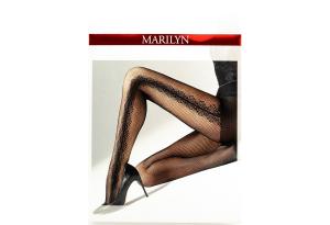 Charly P03 MARILYN rajstopy kabaretki z ozdobnym szwem na boku