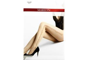 Natti M08 MARILYN rajstopy ze szwem w kwiatki
