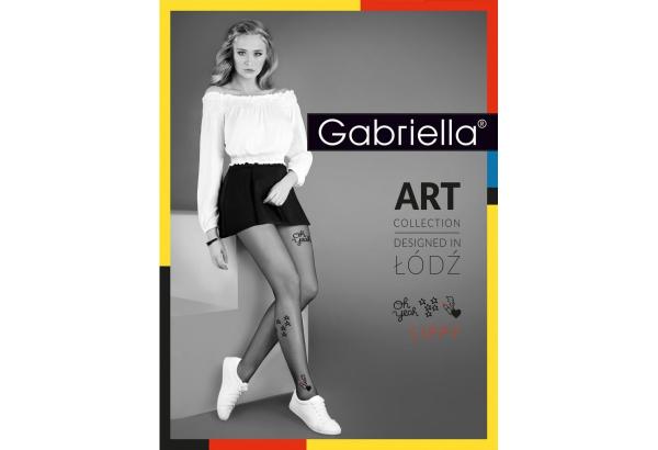 Lippy 426 GABRIELLA rajstopy z gwiazdkami, pomadką i napisem