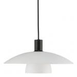 Lampa wisząca Verona metalowa ze szklanym kloszem, czarna