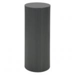 Stolik Ermanno, 30 cm, czarny, ryflowany