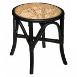 Taboret rattanowy Kamari czarny/naturalny