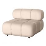 Moduł środkowy Fluf Big 96 cm jasnobeżowy, welurowy