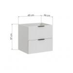 Szafka pod umywalkę Adel White 60 cm, biała