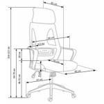 Fotel biurowy Valdez regulowany zagłówek szary/czarny