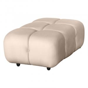 OU-1569 Otomana modułowa Fluf Big 65 cm jasnobeżowa, welurowa