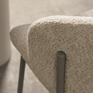 OU-1653 Krzesło tapicerowane Safira beżowe, boucle