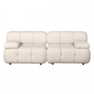 Sofa modułowa Fluf Big 2-częściowa, jasnobeżowa, boucle