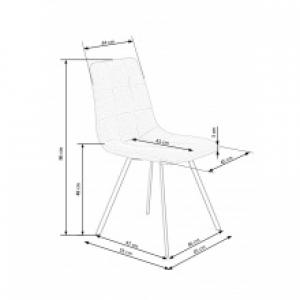 Krzesło pikowane K402 86 cm beżowe melanż nowoczesne