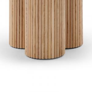 OU-1449 Okrągły stolik kawowy Vesby 100 cm, dąb naturalny, jesion, lamele - kopia