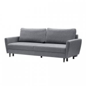 Sofa rozkładana Plum z pojemnikiem, ciemnoszara