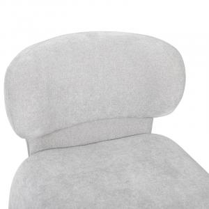 Krzesło tapicerowane Nabila, szare, boucle